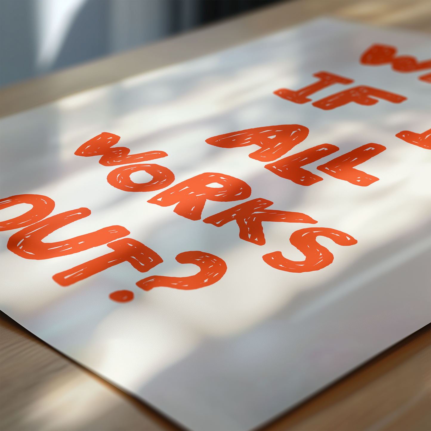 What If It All Works Out Print